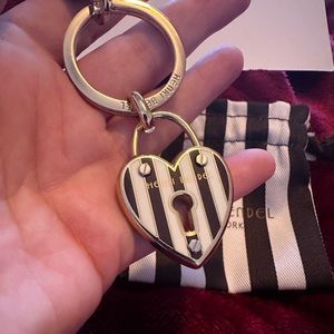 Henri Bendel Heart Locket Keychain - New/Never used with dust bag/store bag